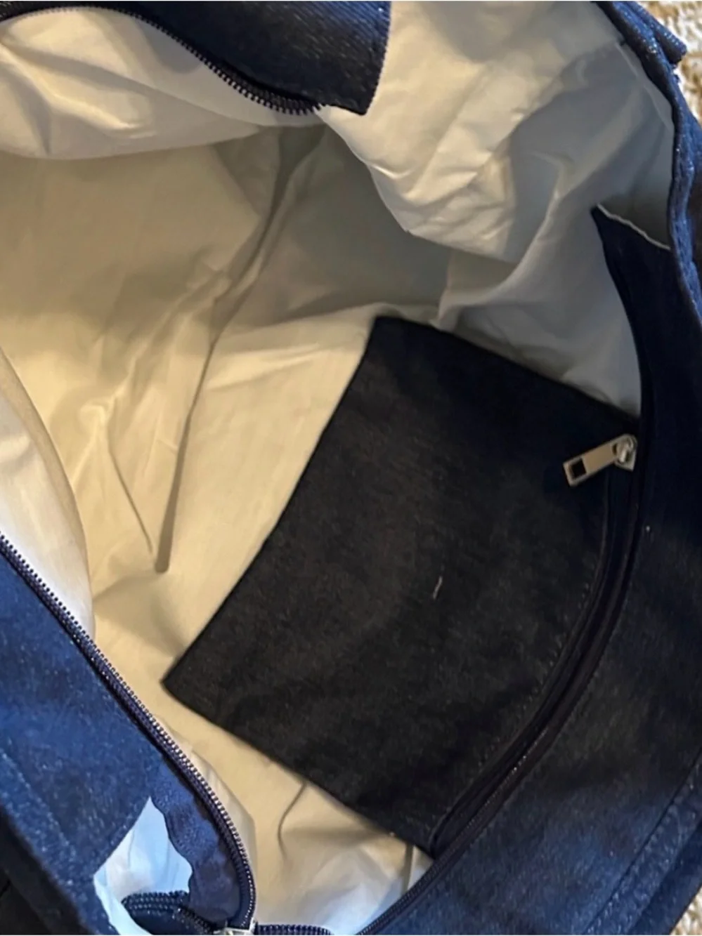 Guess Denim Navy Blue Tote Bag NWT In plastic